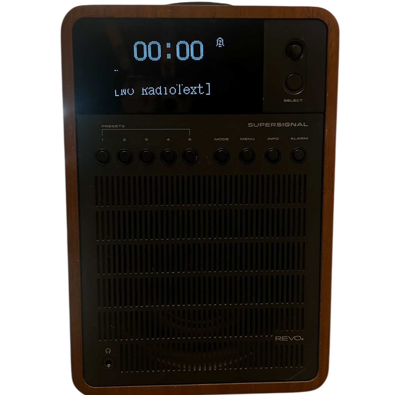 Product photo for Revo SuperSignal Hi-Fi - Black/Wood Effect (DAB+, FM & Bluetooth Speaker)