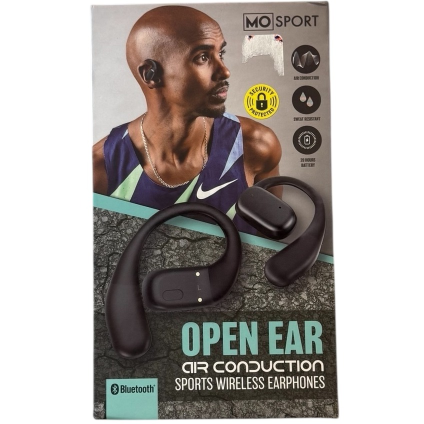 Product photo for New: Mo Sport Open Air Conduction Sports Wireless Earphones - Black