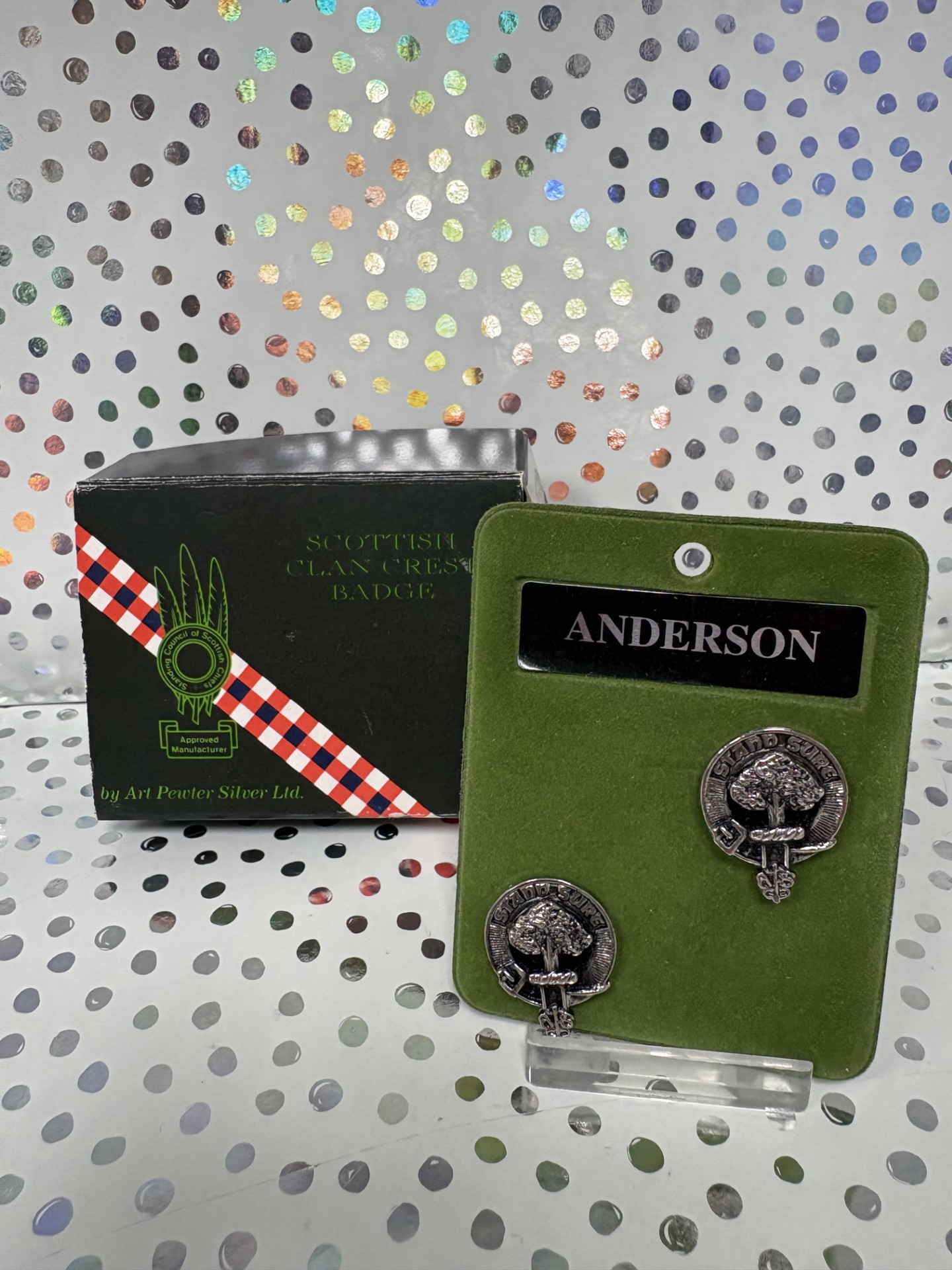 Product photo for scottish clan crest cufflinks boxed