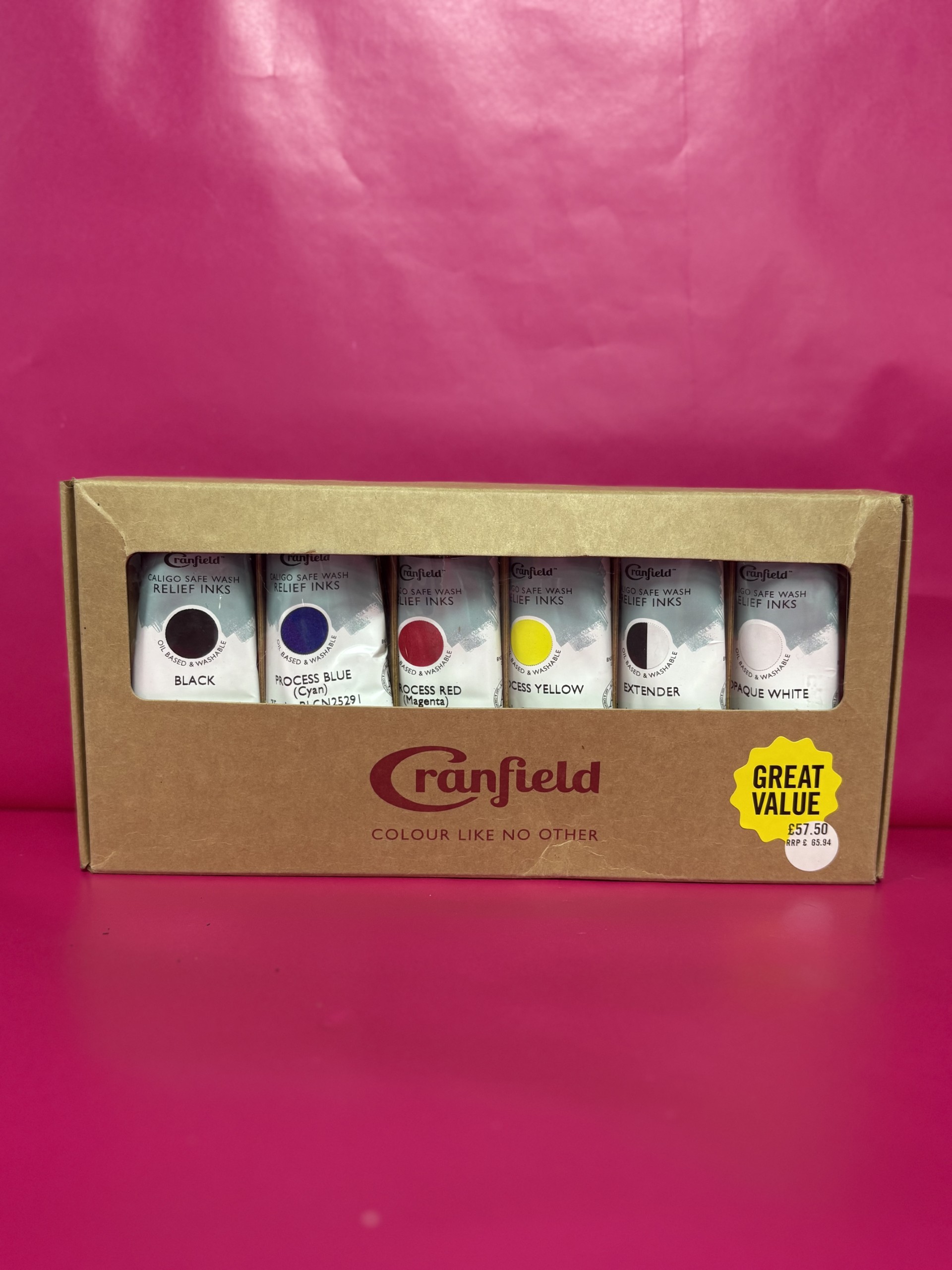 Product photo for Cranfield 6x Relief Inks - Boxed