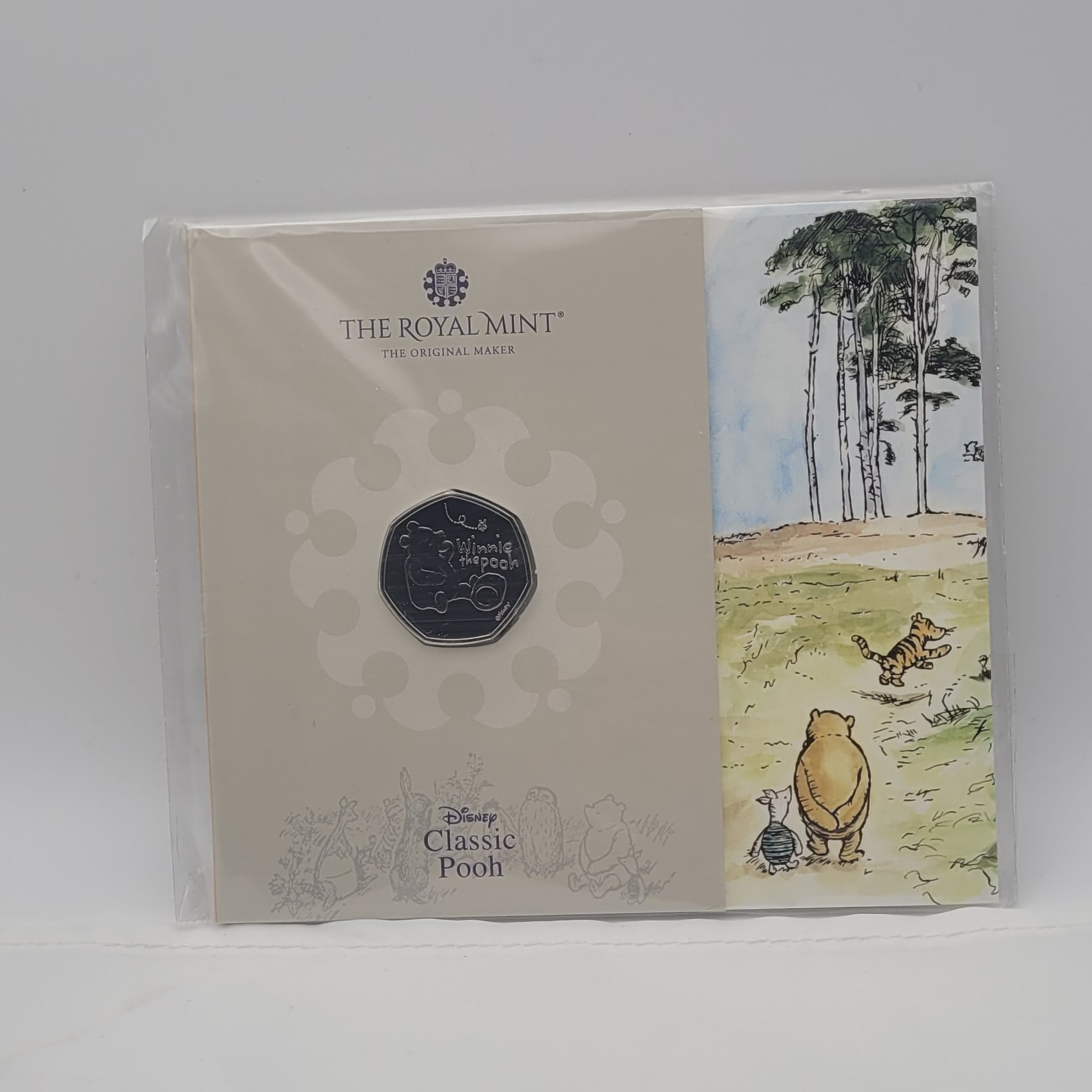 Product photo for 2020 Winnie the Pooh 50p Brilliant Uncirculated Coin Pack Sealed