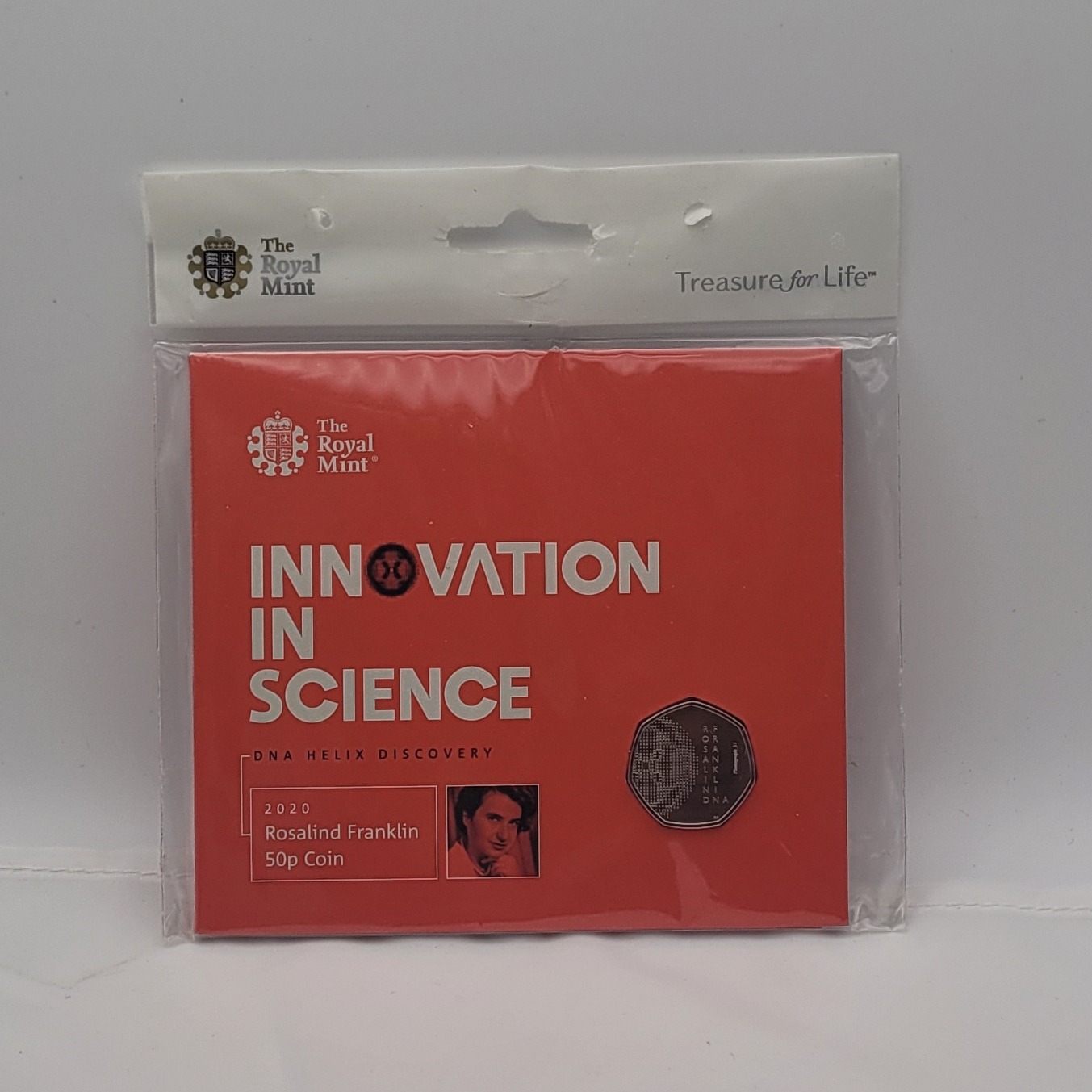 Product photo for Innovation in Science 2020 Rosalind Franklyn 50p Coin