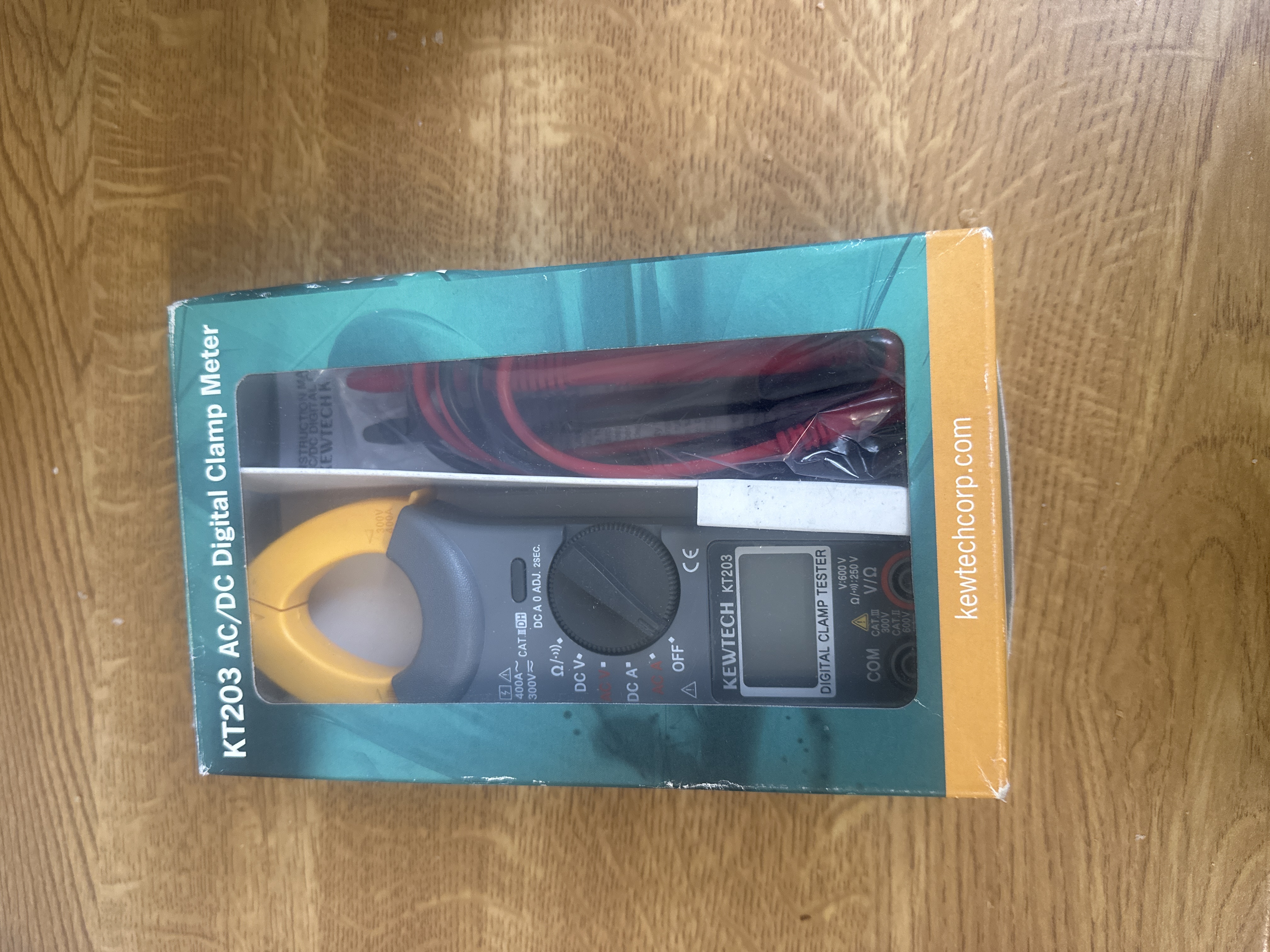 Product photo for Kewtech  kewtech kt203 digital clamp meter