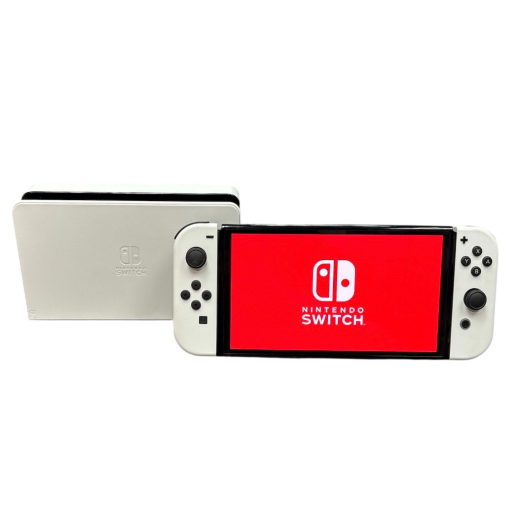 Product photo for Nintendo Switch Console, 64GB OLED + White Joy-Con, Discounted
