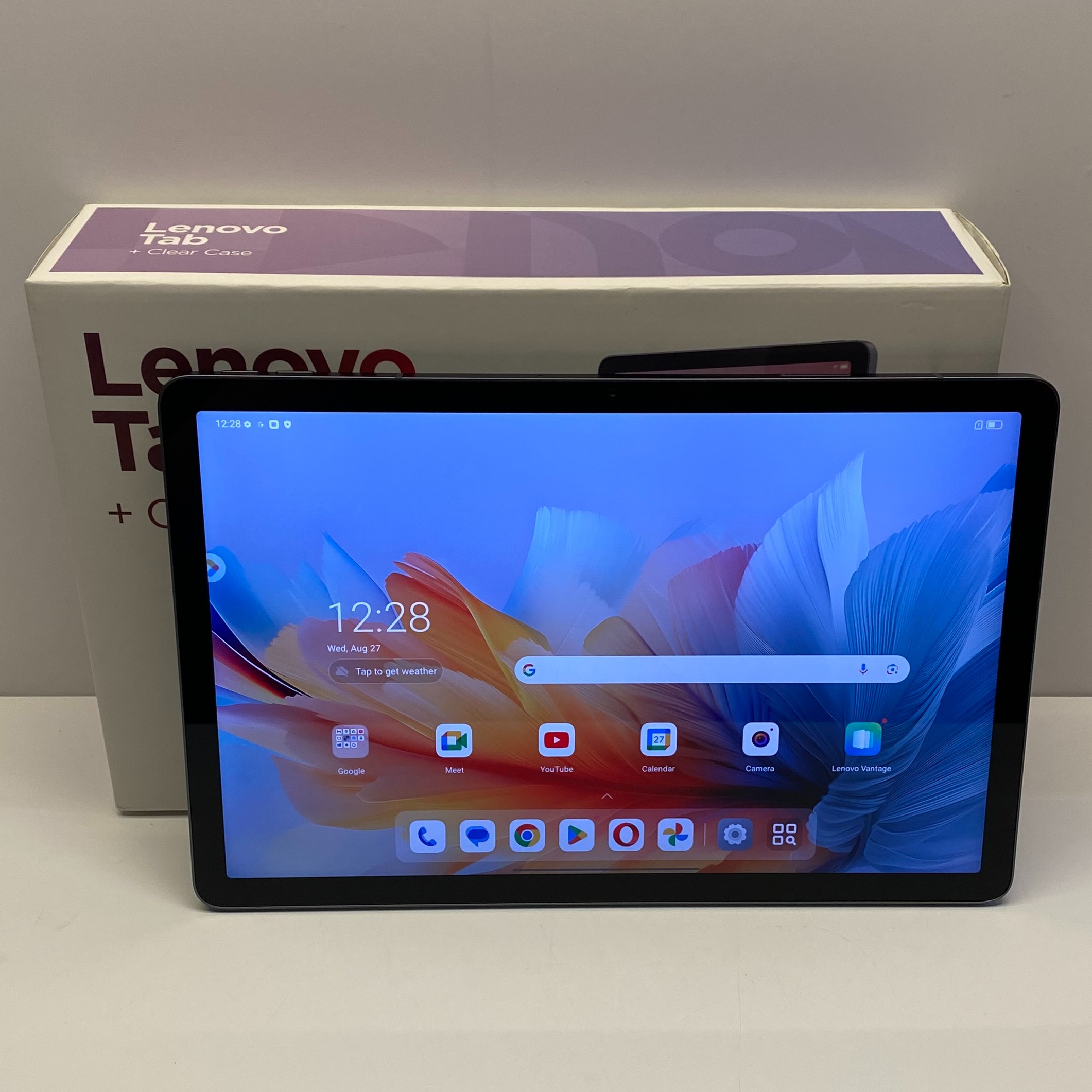 Product photo for Lenovo Tab + Clear Case Model TB311XU 64GB in Luna Grey Boxed