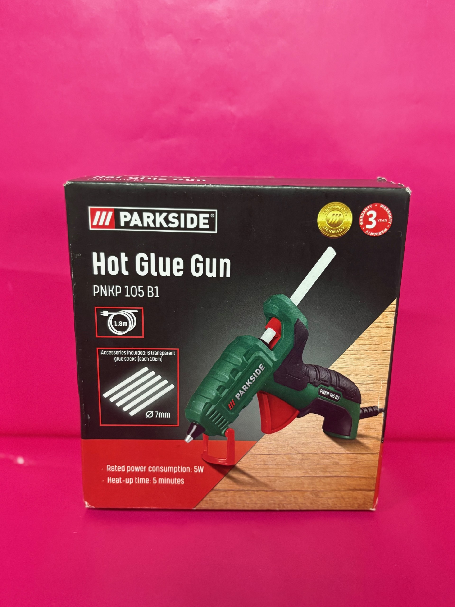 Product photo for Parkside Hot Glue Gun - Boxed