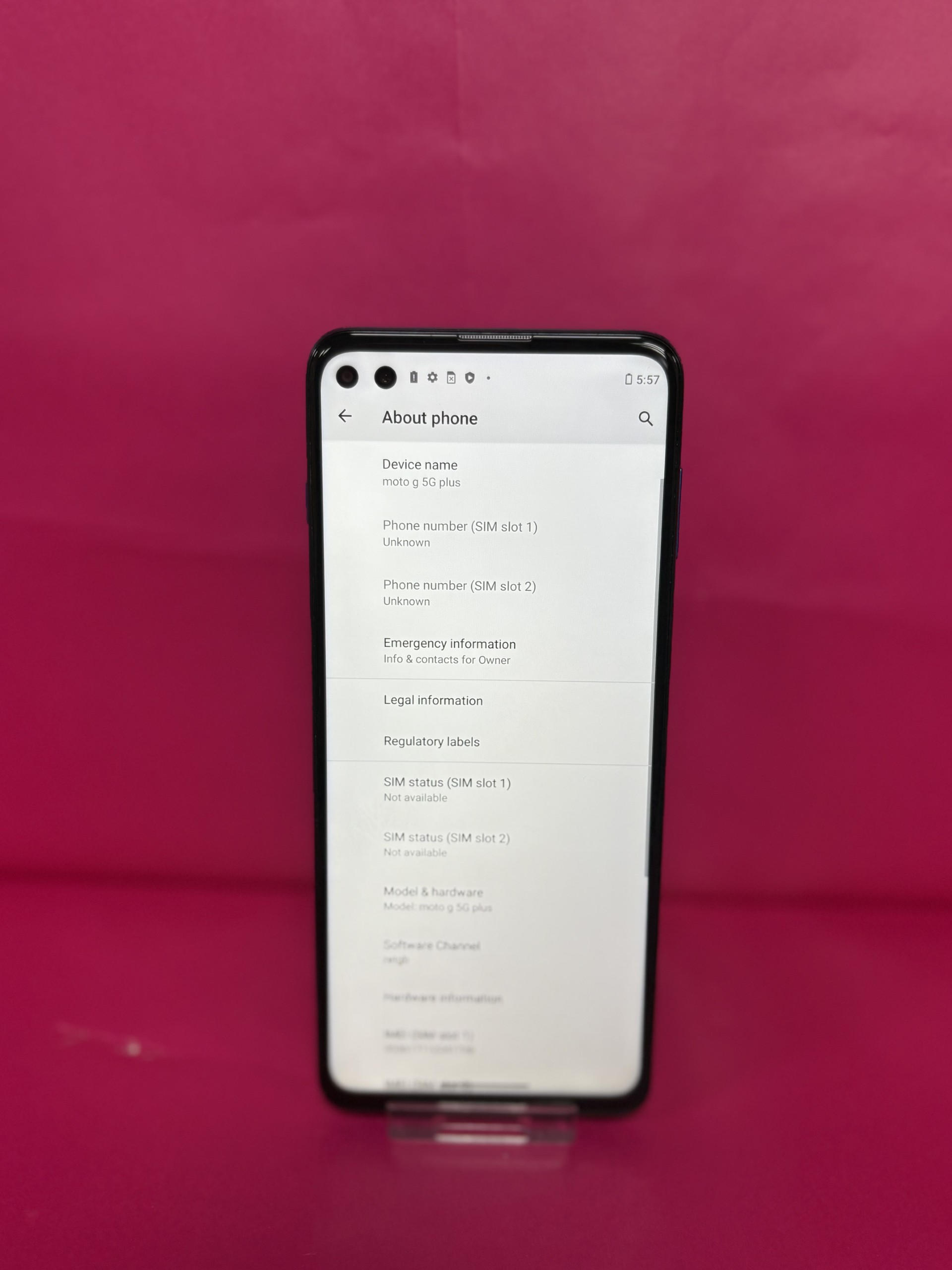 Product photo for Motorola G - 5G Blue Unboxed