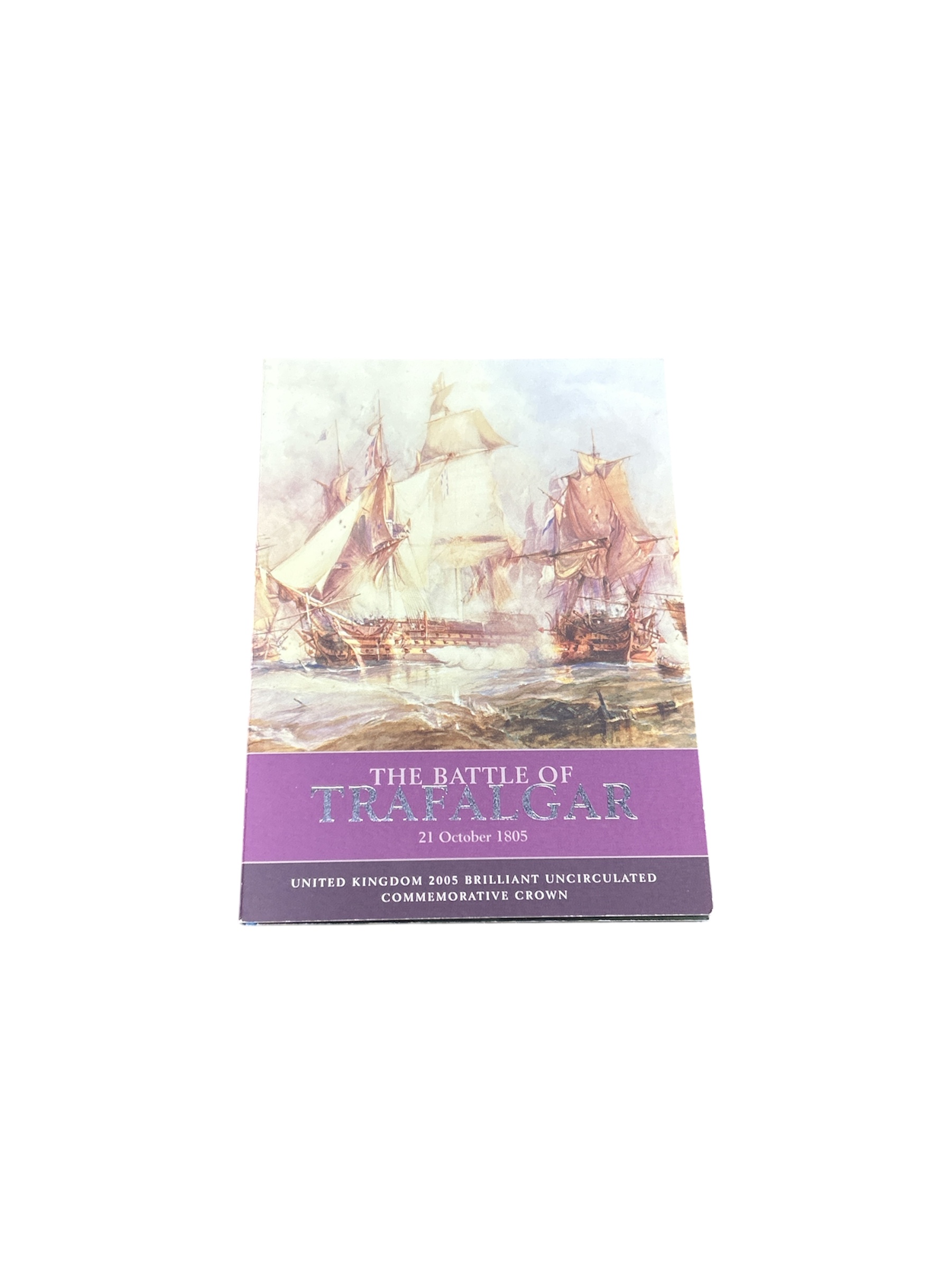 Product photo for 2005 Battle of Trafalgar Brilliant Uncirculated Crown 5 Pound £5 Coin