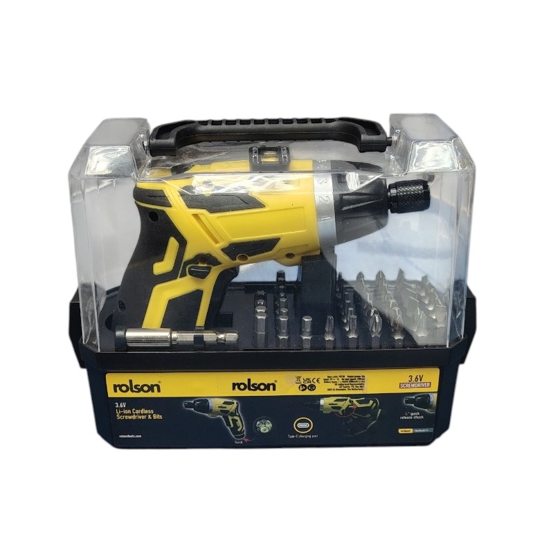 New Rolson 3.6V Cordless Screwdriver & Bits (Brand New) - Own4Less