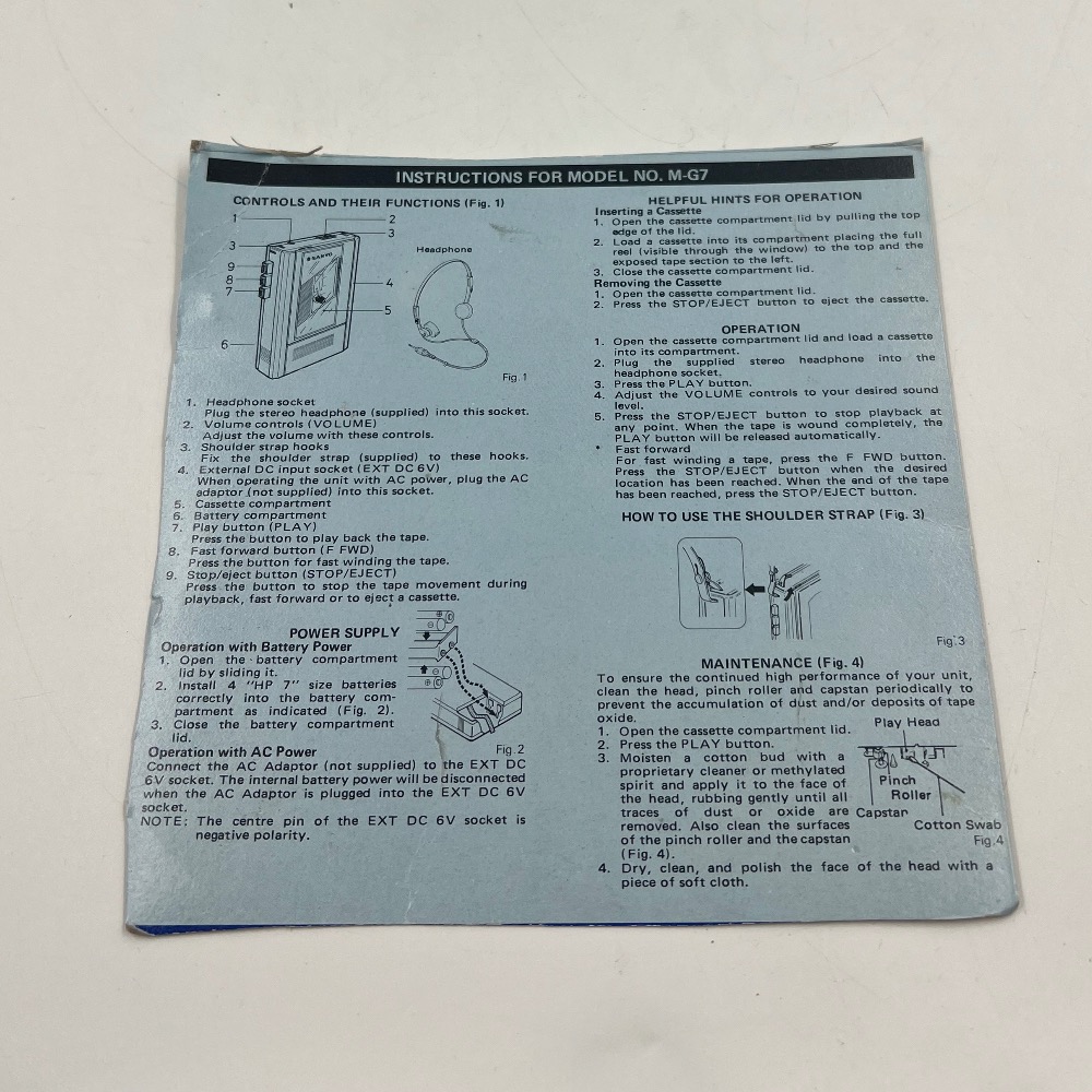 SANYO MG7 STEREO CASSETTE PLAYER Own4Less