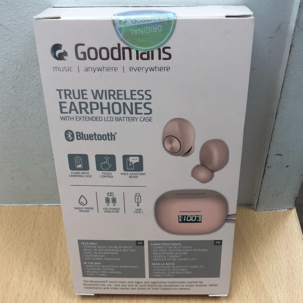 Goodmans GOODMANS TRUE WIRELESS EARPHONES Own4Less