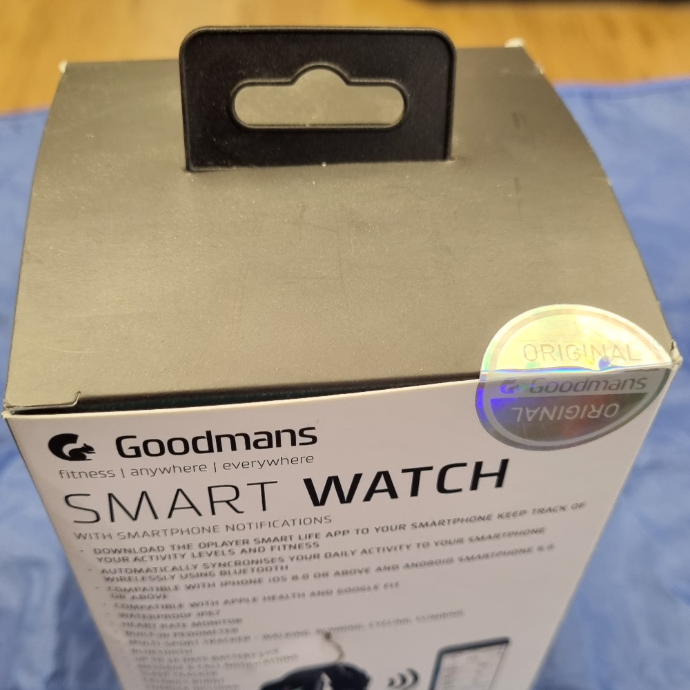 Goodmans Goodmans Smart Watch BT Heart Rate Waterproof Tracker Own4Less